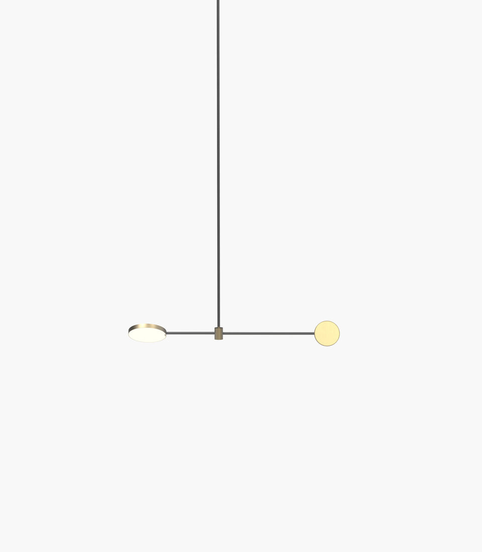 Motion S 23—02 Light Pendant with Burnished Brass Details