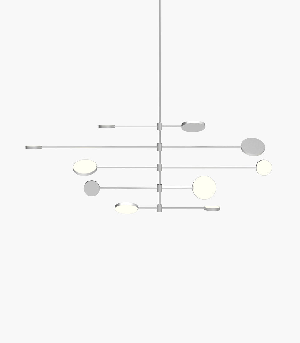 Motion S 23—12 Five-tiered Silver Chandelier