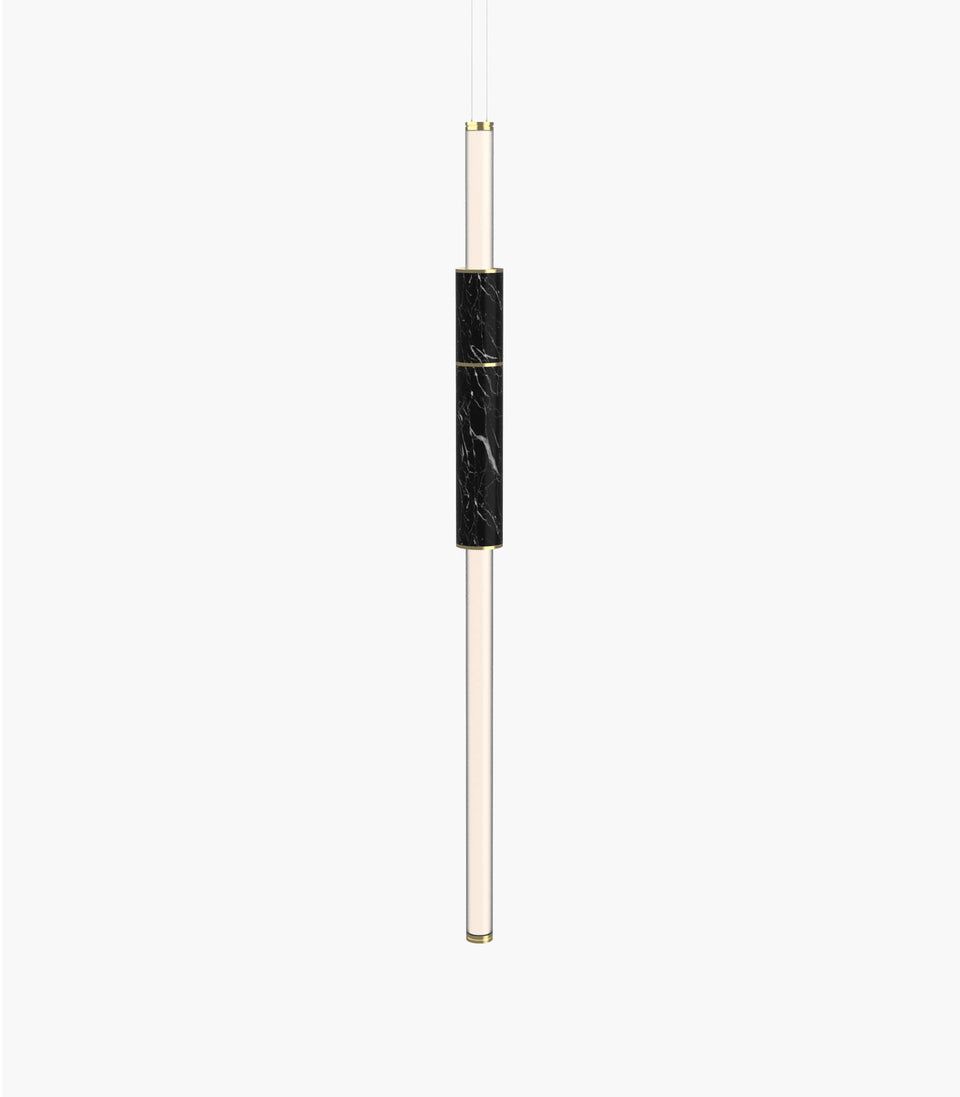 Light Pipe S 58—01 Light Fixture Black Brass