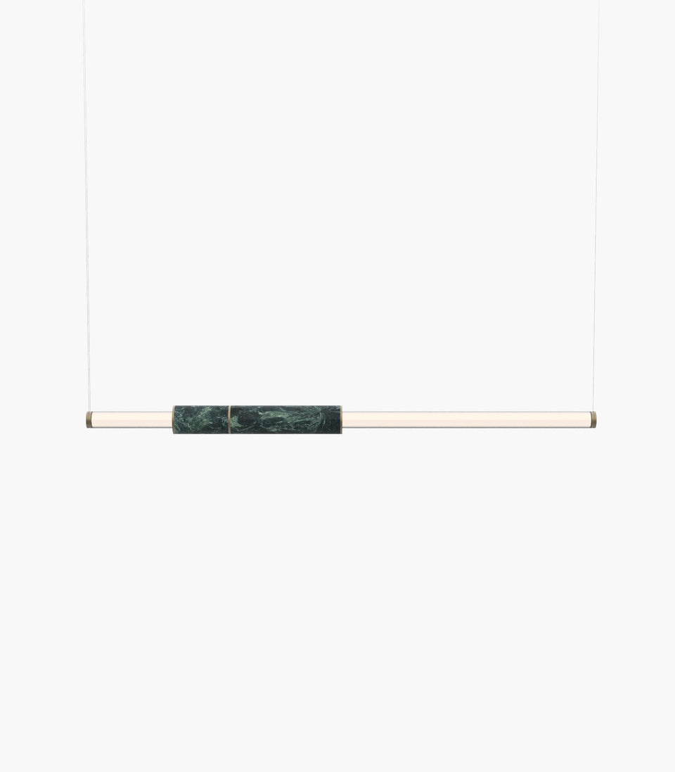 Light Pipe S 58—03 Green Burnished Brass Fixture