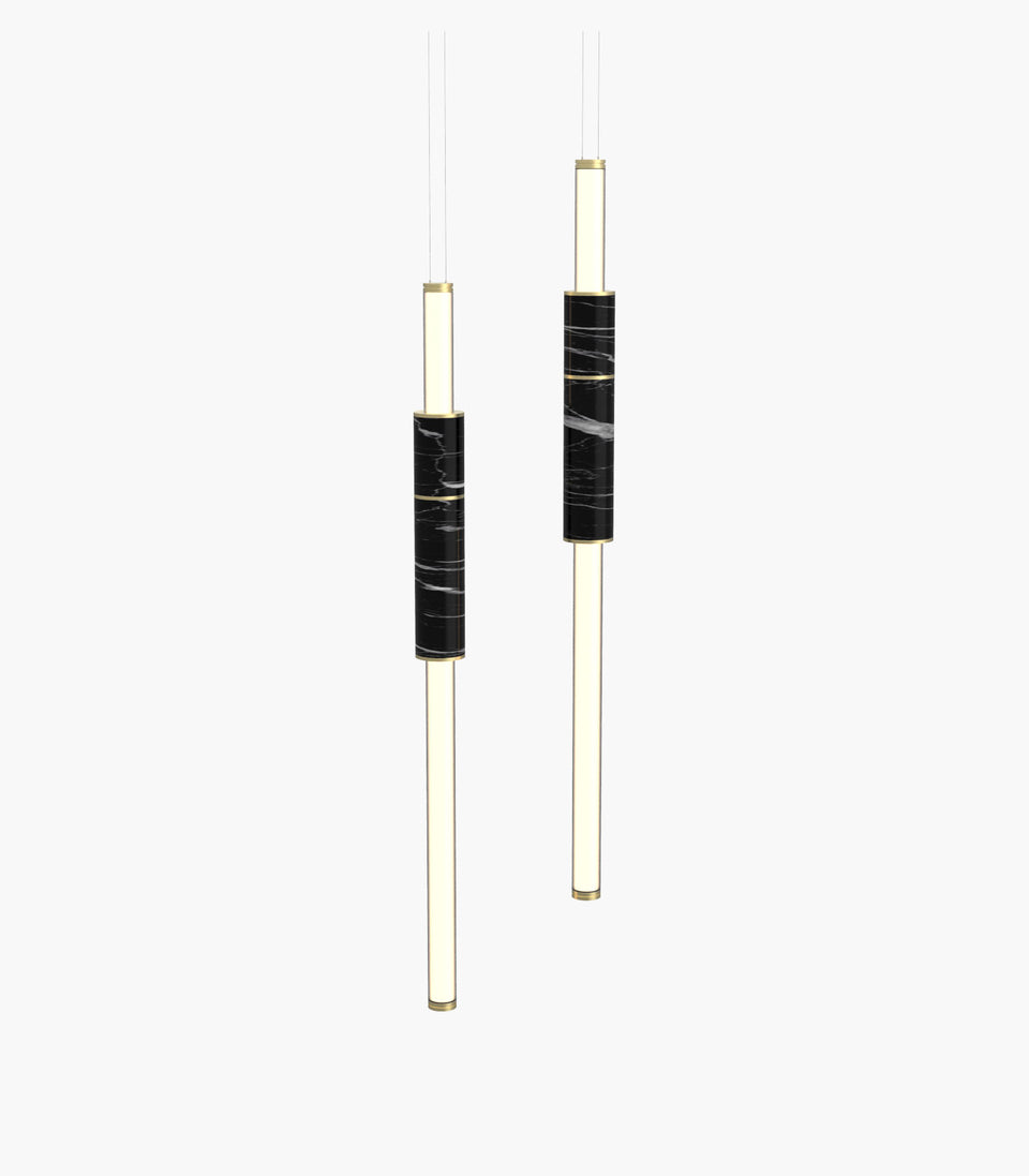 Light Pipe S 58—05 Black Brass Pendants