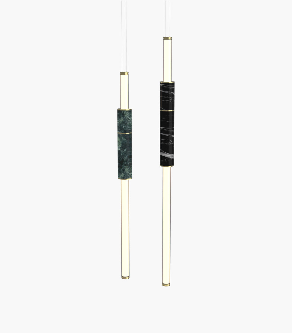 Light Pipe S 58—07 Green and Black Marble Lights