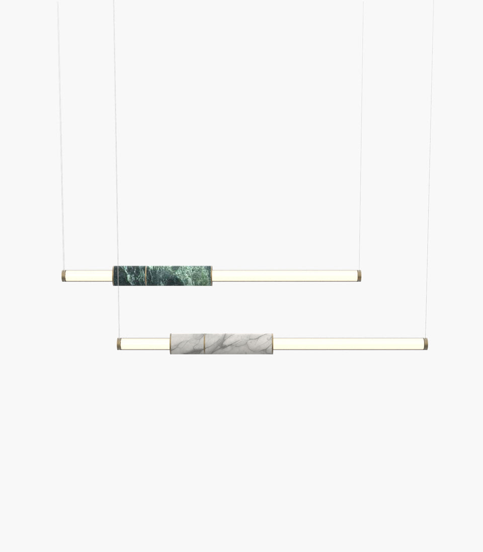 Light Pipe S 58—08 Green and White Marble Light Fixtures