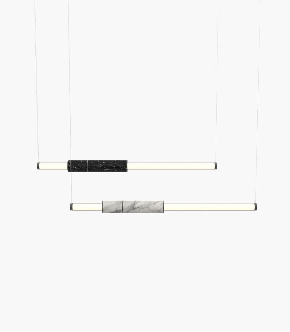 Light Pipe S 58—08 Contemporary Lights Black and White Marble