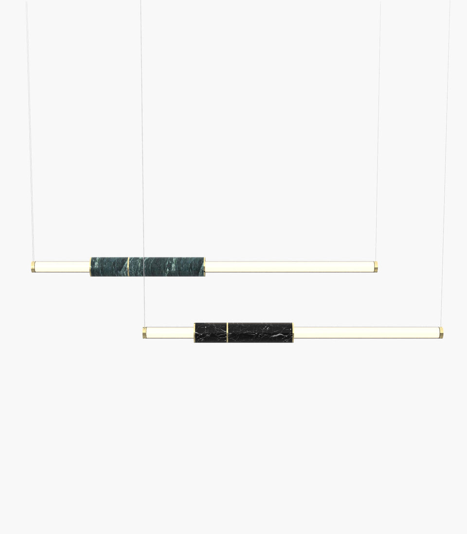 Light Pipe S 58—10 Green and Black Pendants Empty State