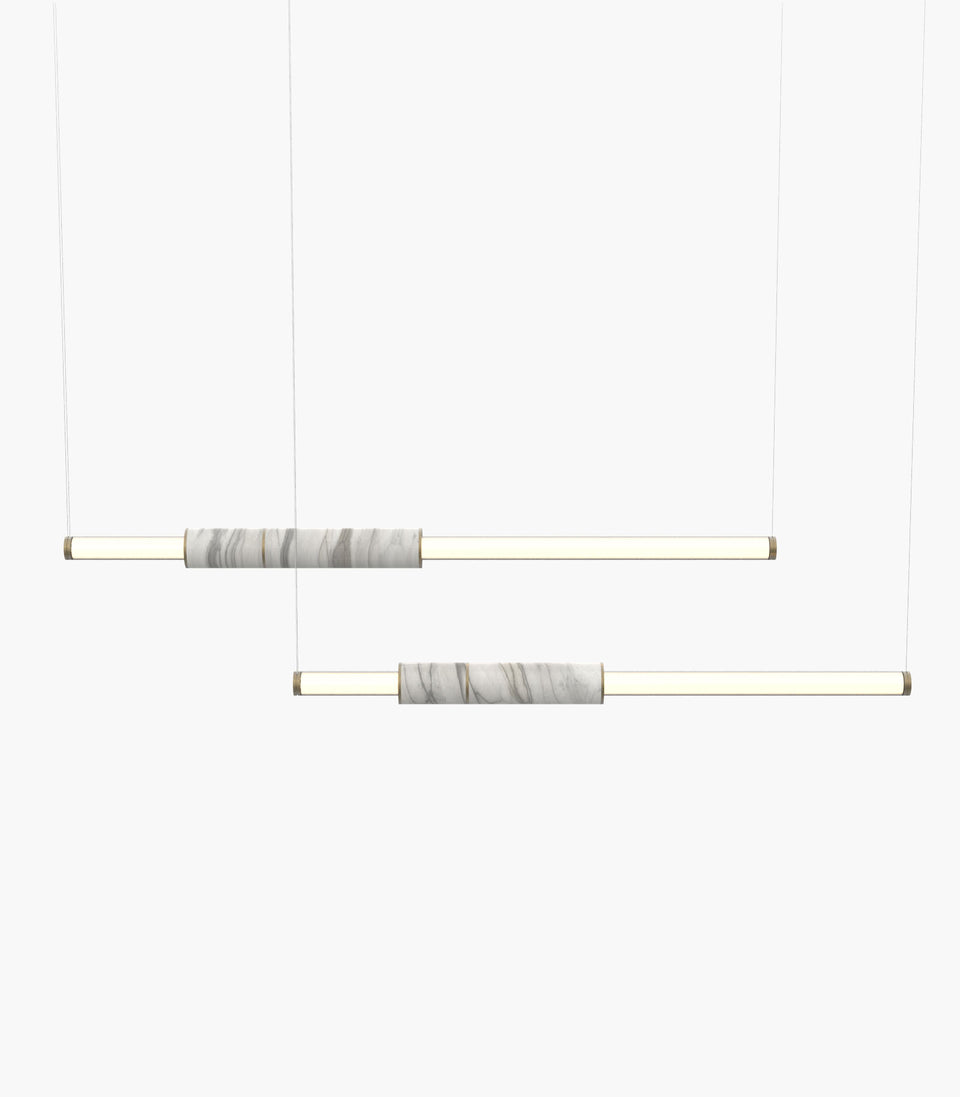 Light Pipe S 58—10 White Marble Pendants Empty State