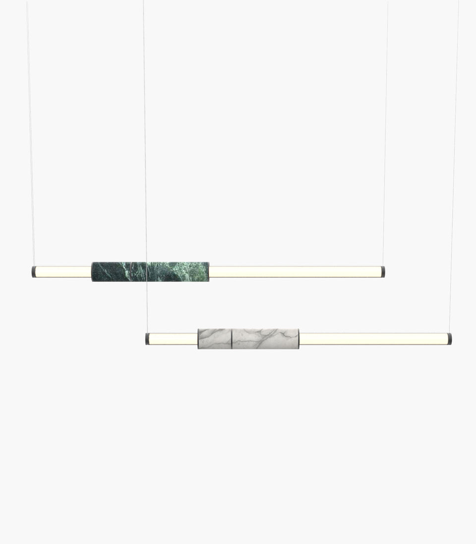 Light Pipe S 58—10 Green and White Pendants Empty State