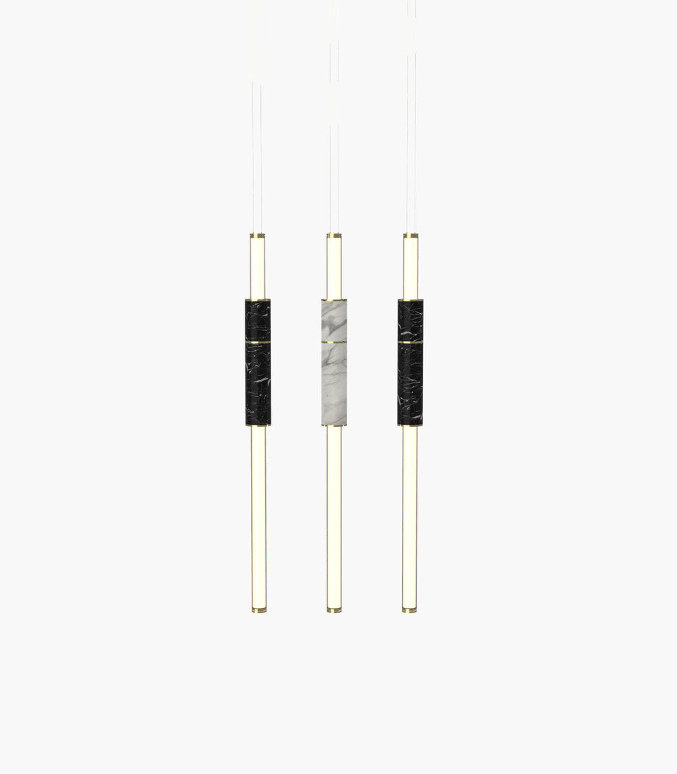 Light Pipe S 58—14 Black and White Marble Lights