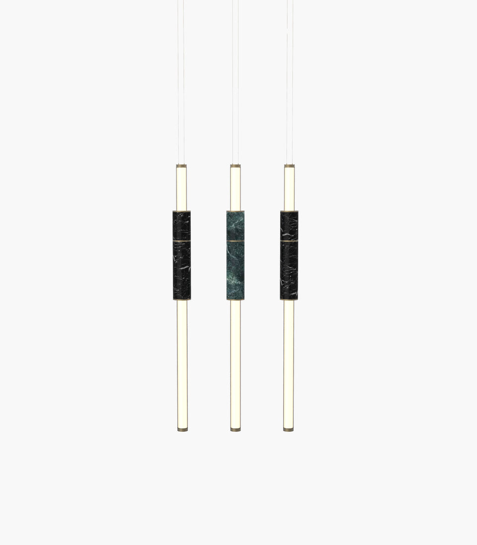 Light Pipe S 58—14 Contemporary Lights with Burnished Brass Details