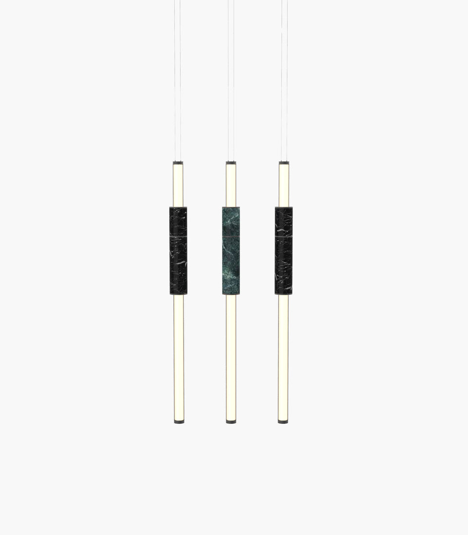 Light Pipe S 58—14 Marble Lights with Black Anodised Details