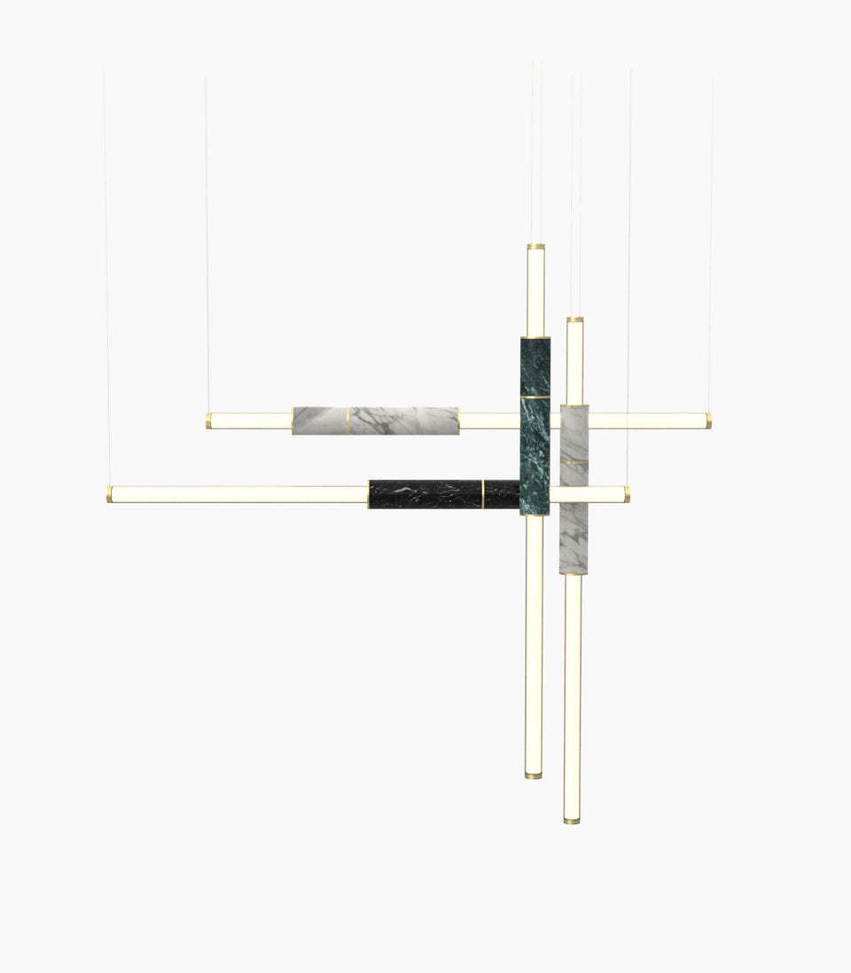 Light Pipe S 58—18 Marble Contemporary Pendants