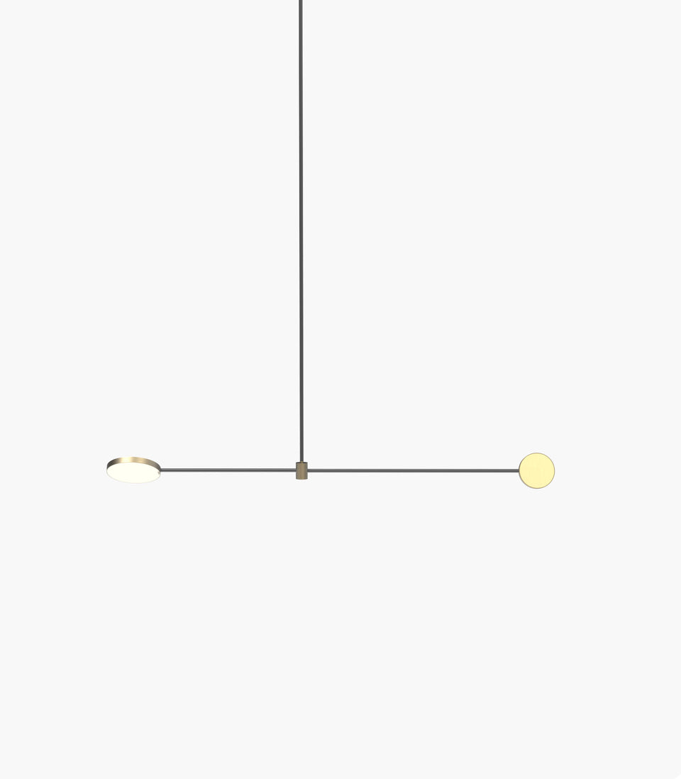 Motion S 23—03 Modern Pendant with Burnished Brass Details