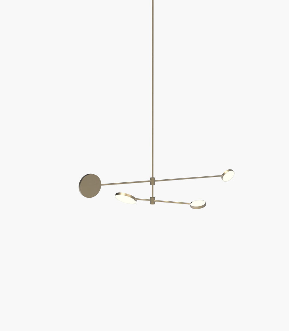 Motion S 23—05 Contemporary Chandelier in Brushed Brass