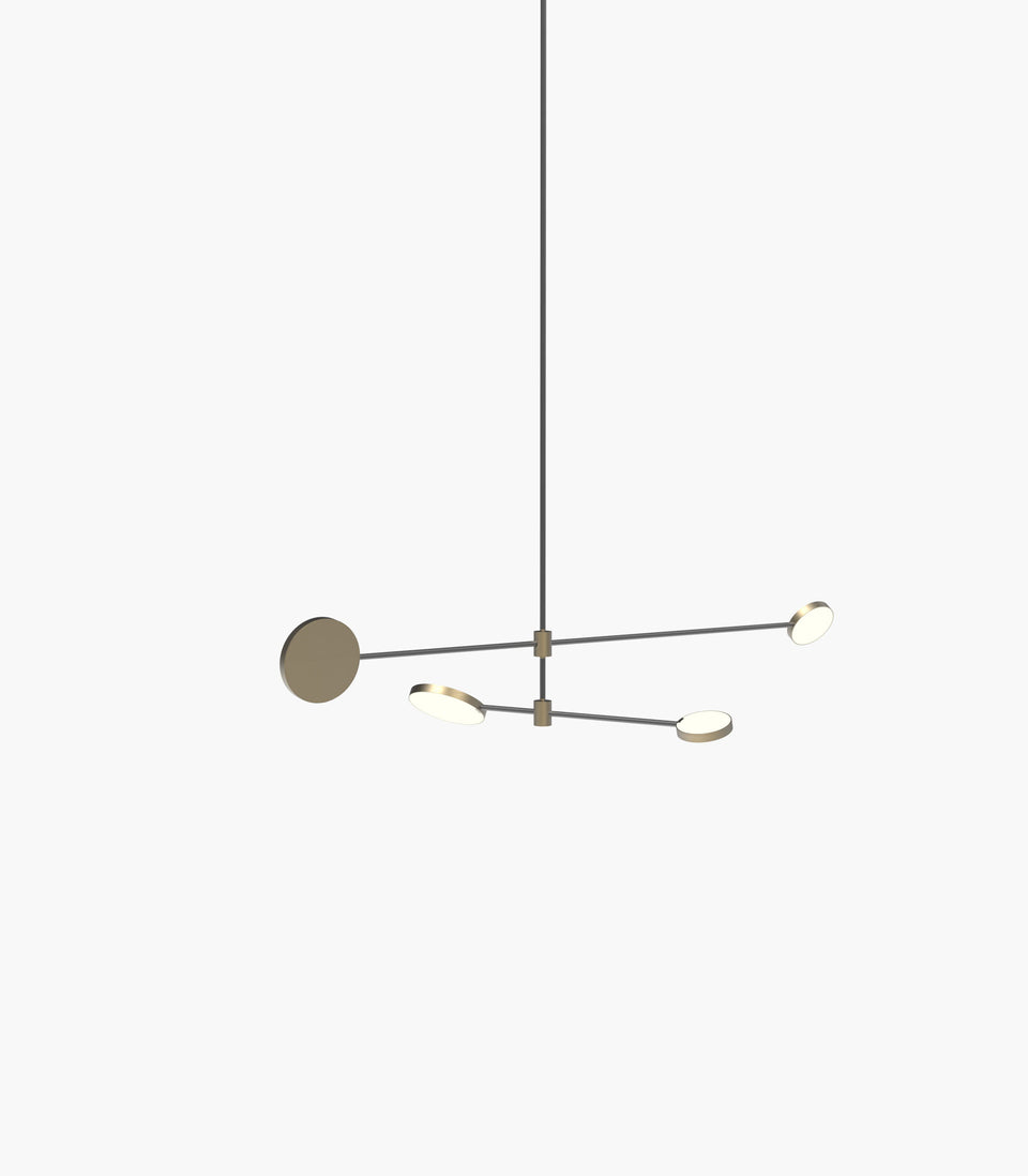 Motion S 23—05 Modern Pendant with Burnished Brass Details