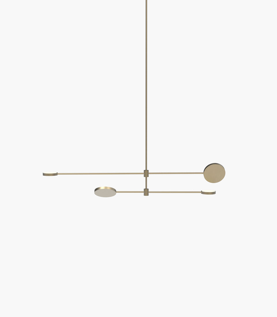 Motion S 23—06 Double Tier Modern Light in Brushed Brass