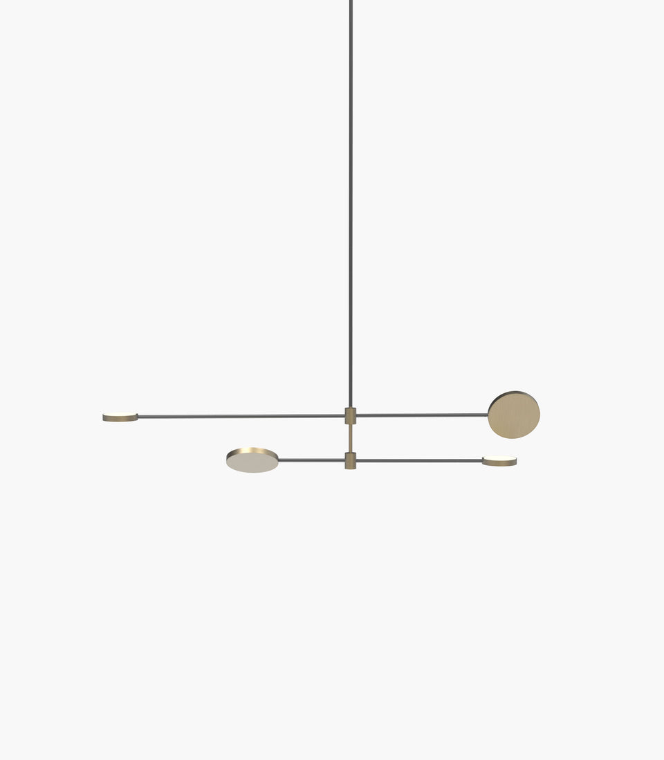 Motion S 23—06 Contemporary Light with Burnished Brass Details