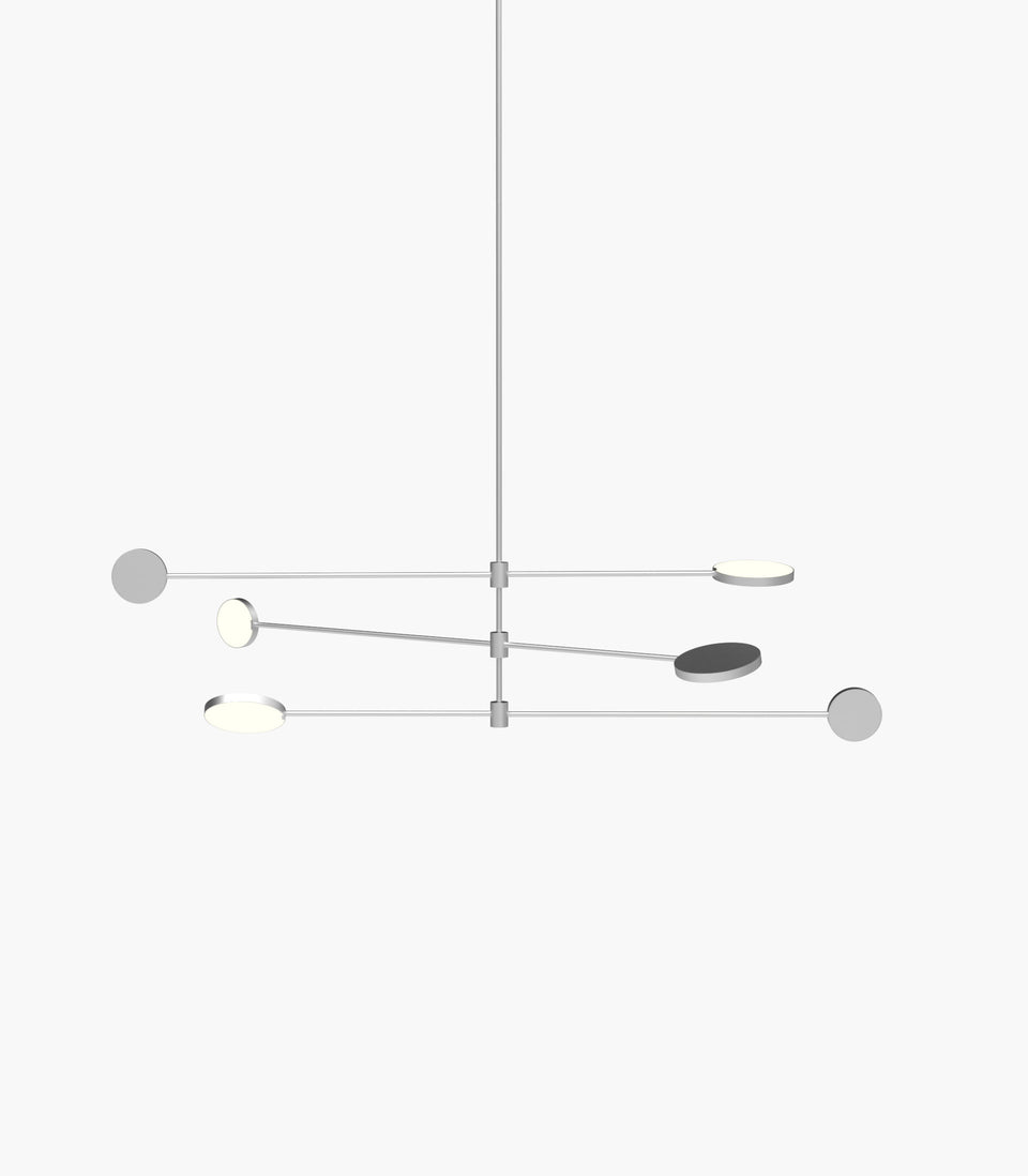 Motion S 23—09 Silver Anodised Chandelier
